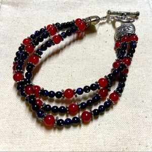 New Beaded Bracelet - Silver Botton
